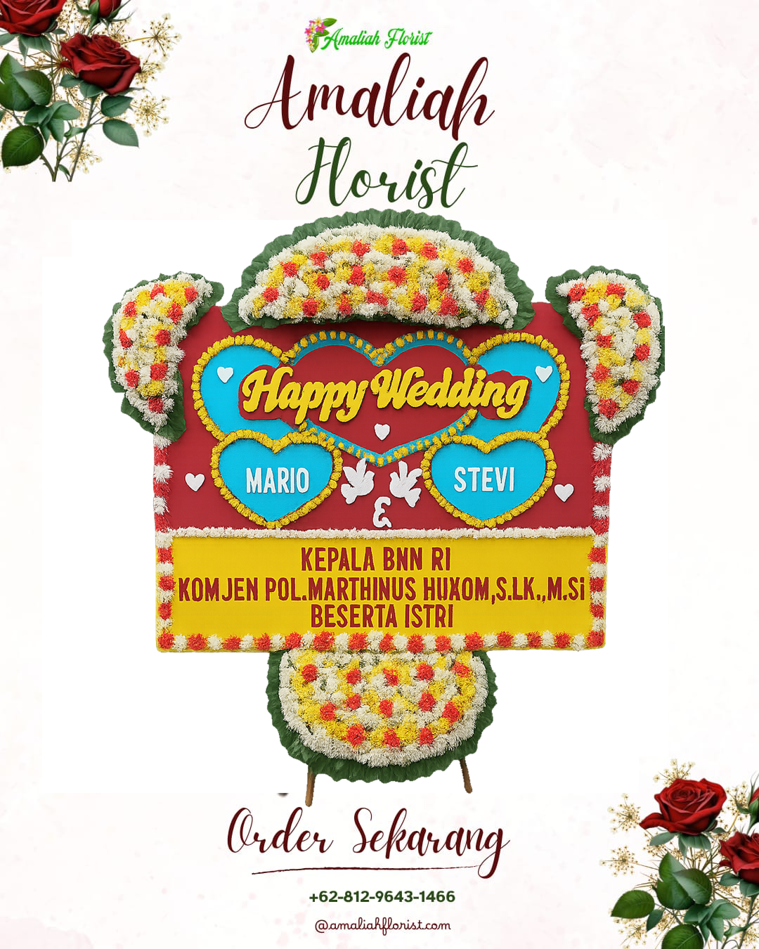 Papan Bunga Pernikahan Menganti